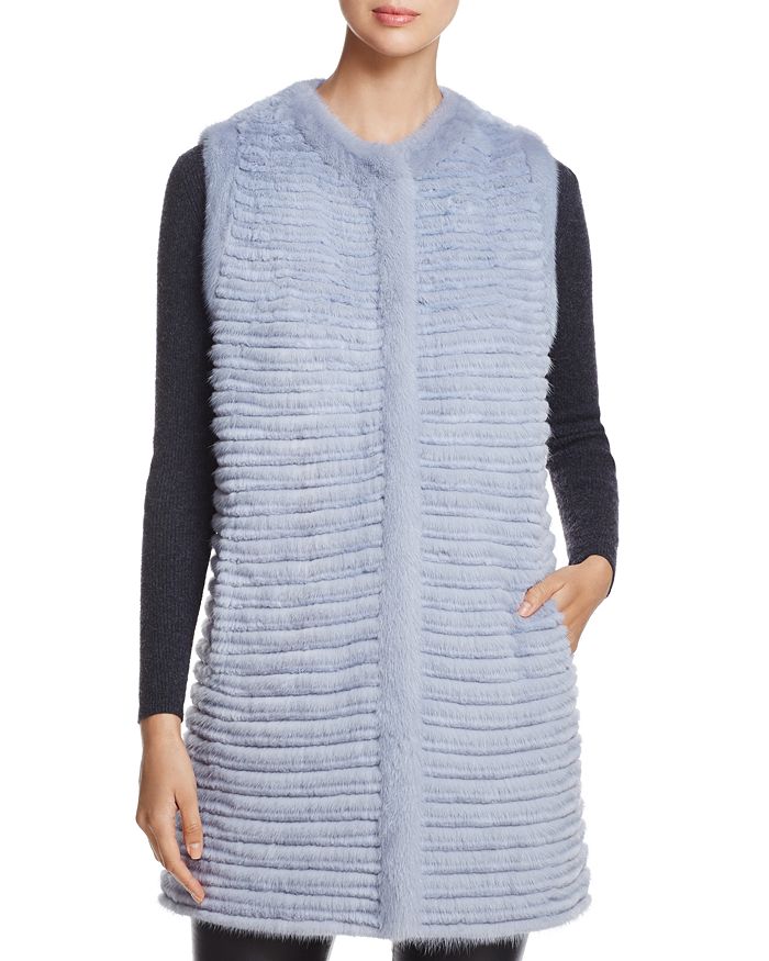 Maximilian Furs Sheared Fur Vest - 100% Exclusive In Baby Blue