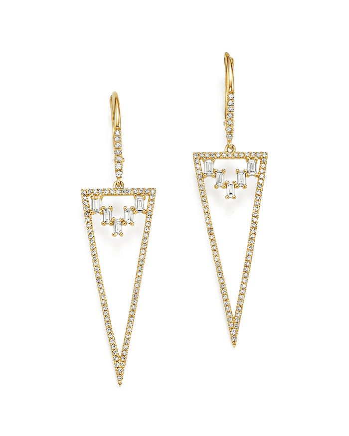 KC Designs 14K Yellow Gold Mosaic Diamond Statement Earrings ...