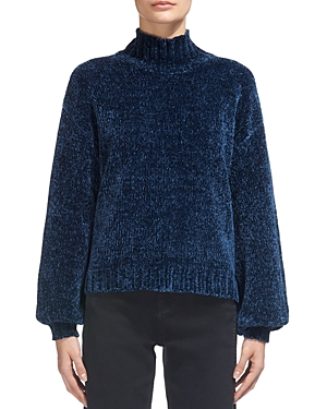 Whistles Chenille Mock-Neck Puff-Sleeve Sweater, $259.0