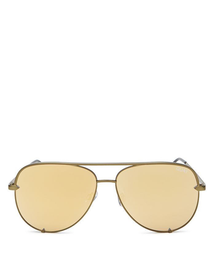 Quay - Women's High Key Mirrored Aviator Sunglasses, 56mm