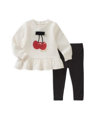 kate spade new york - Girls' Cherry Sweatshirt & Leggings Set - Baby