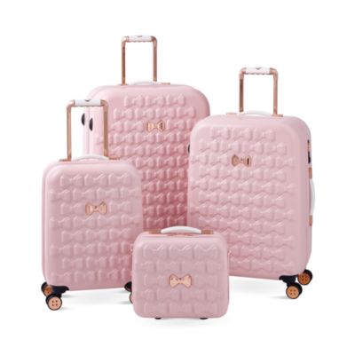 pink luggage