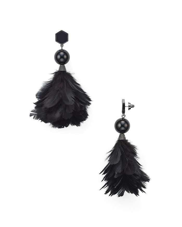 Tory burch discount feather earrings