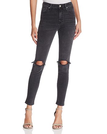 Mavi Lucy Skinny Jeans in Smoked Ripped | Bloomingdale's