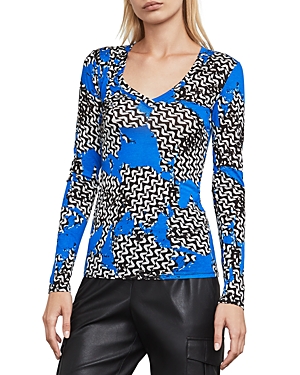 Bcbgmaxazria Jann Abstract-Print Top at Bloomingdale's