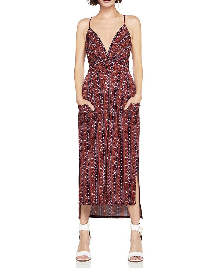 knee length dresses for ladies BCBG Max Azria Green Floral SIlk Midi Dress
