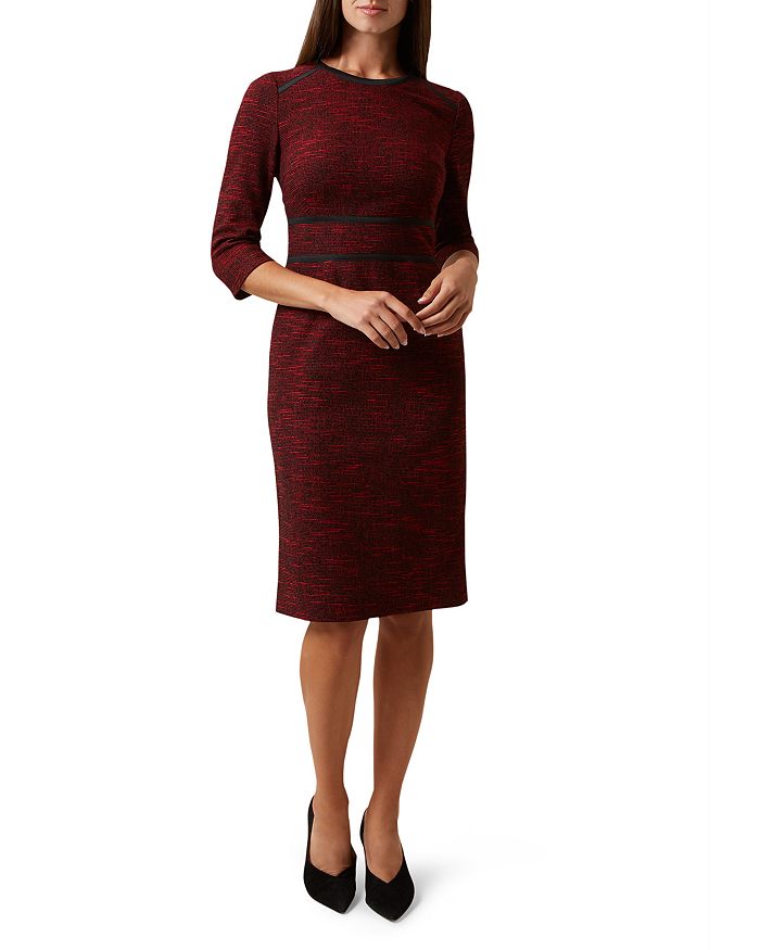 HOBBS LONDON Florrie Textured Ribbon Detail Dress Bloomingdale s