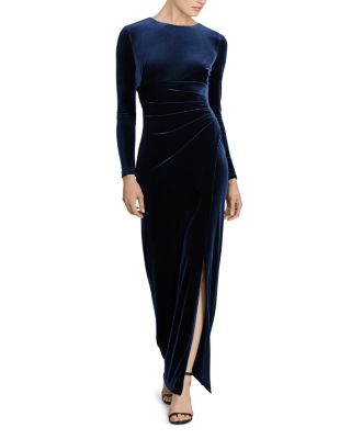 Ralph Lauren Pleated Velvet Gown 