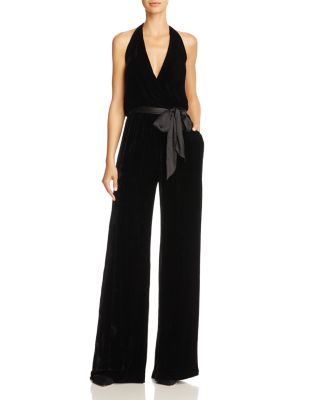 alice and olivia velvet jumpsuit