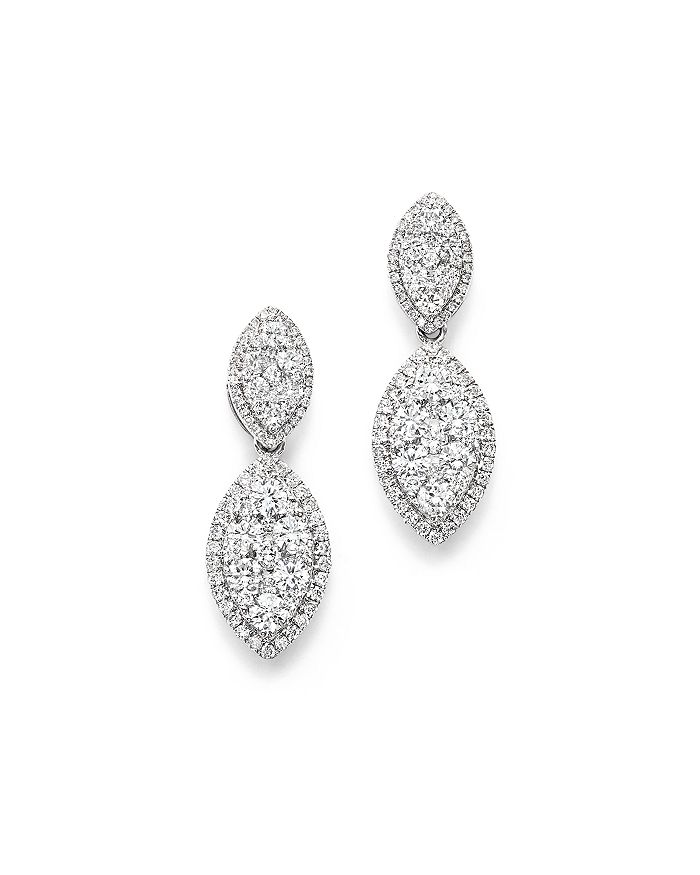 Bloomingdale's Diamond Drop Earrings In 14k White Gold, 2.20 Ct. T.w. - 100% Exclusive