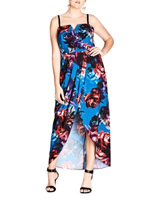chinese dress ladies City Chic Women's Plus Size Maxi Dress-Rebecca Border, Black Botanical Bdr,  20 at Amazon Women's Clothing store