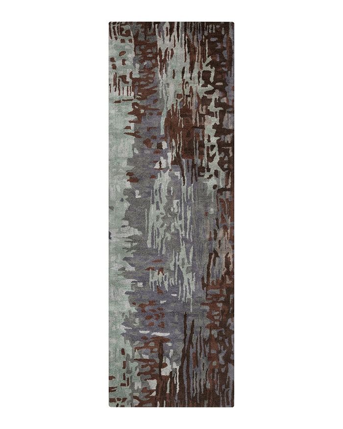 Surya Banshee Runner Area Rug, 2'6 X 8' In Denim/brown/light Gray