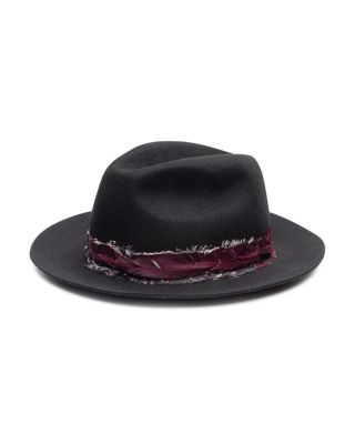 Zadig & Voltaire Alabama Foulard Feather Trim Hat Black Skull Alabama Foulard Hat - women main image 3