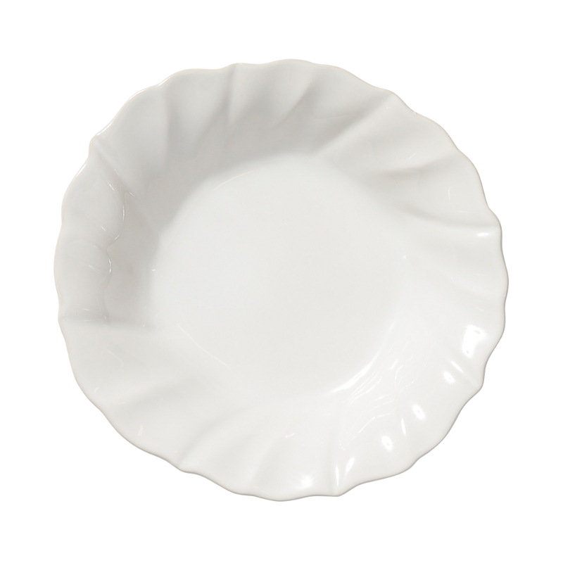 Vietri Incanto Stone White Ruffle Pasta Bowl In White