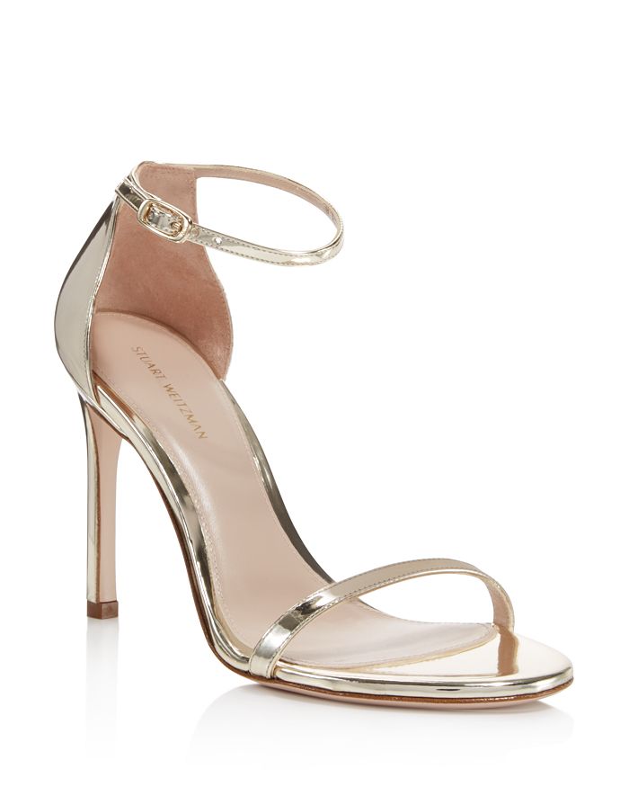 Stuart Weitzman Nudistsong Ankle Strap High Heel Sandals