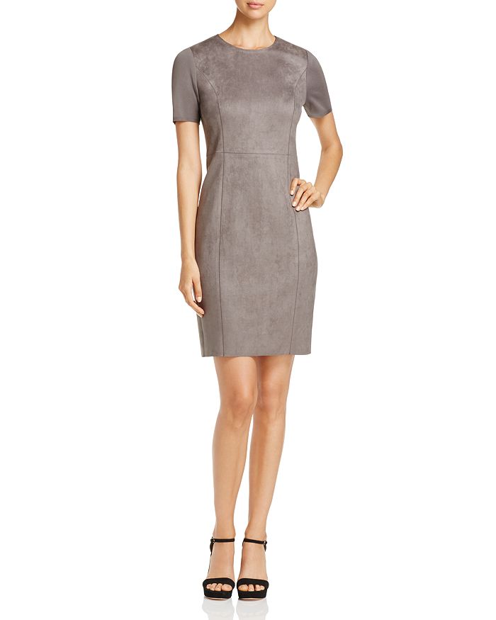 Elie tahari suede dress discount