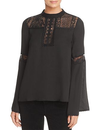 Band of Gypsies Lace-Illusion Top | Bloomingdale's