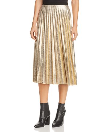 YFB On The Road Hobbes Metallic Pleated Skirt | Bloomingdale's