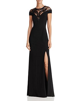 Adrianna Papell - Embellished Illusion-Yoke Gown