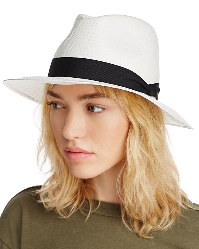 Shop Rag & Bone Panama Wide Brim Hat In White