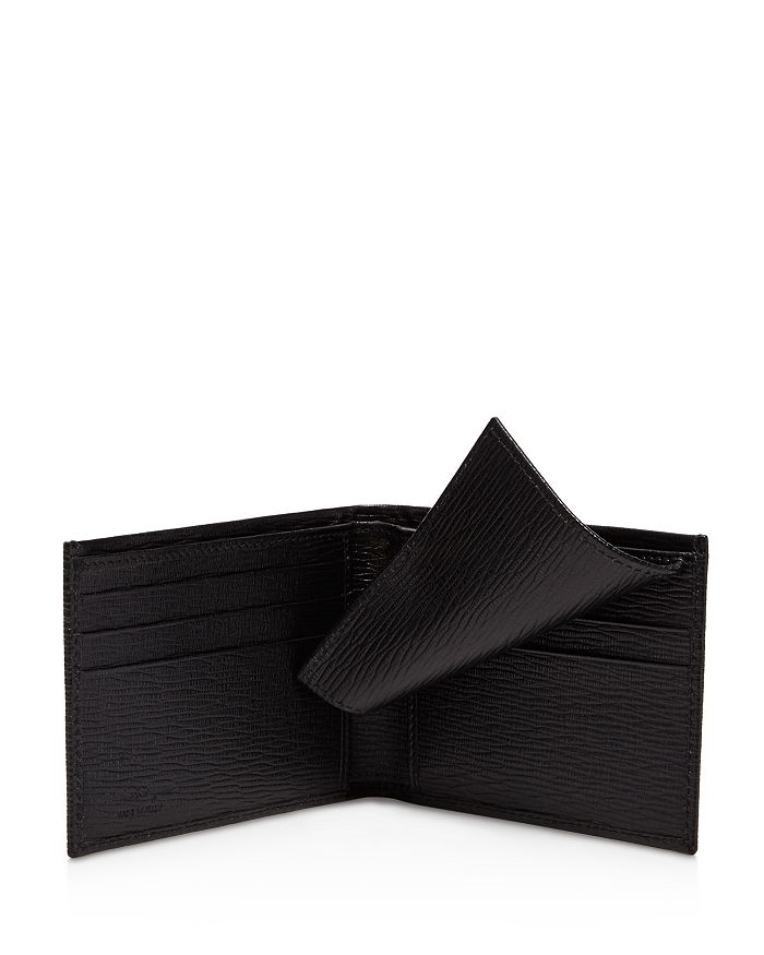Shop Gucci Salvatore Ferragamo Revival Leather Bifold Wallet In Black