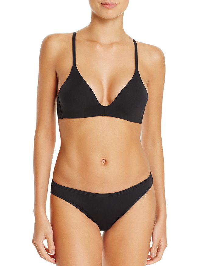 Shop Vince Camuto Molded Bikini Top In Black