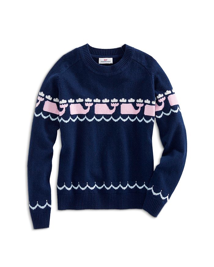 Vineyard Vines Girls' Intarsia Whale-Print Sweater - Little Kid ...
