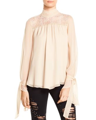 Ebbie Silk Lace Blouse