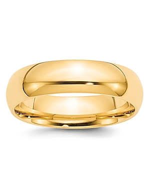 Men's 4mm Half Round Band Ring in 14K Yellow Gold - 100% Exclusive