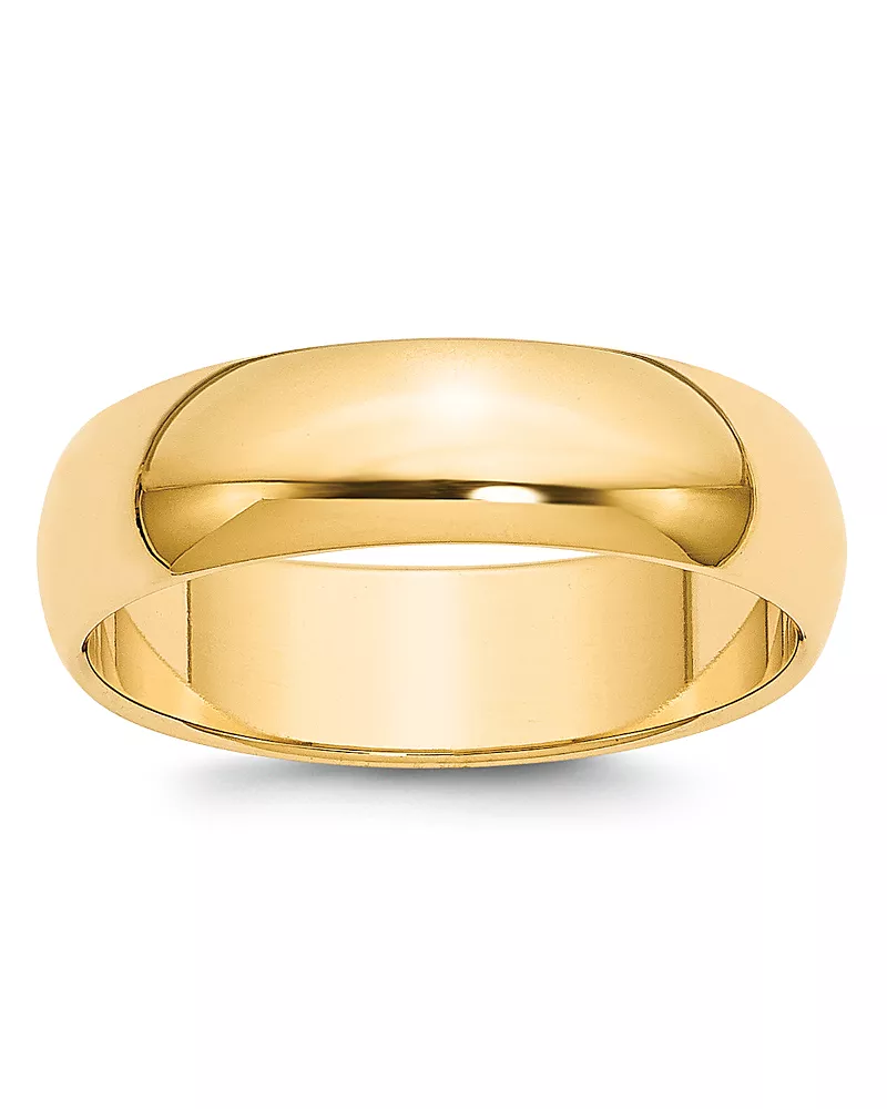Bloomingdale's Fine Collection Men's 6mm Half Round Band Ring in 14K Yellow Gold