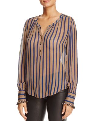 sheer striped blouse