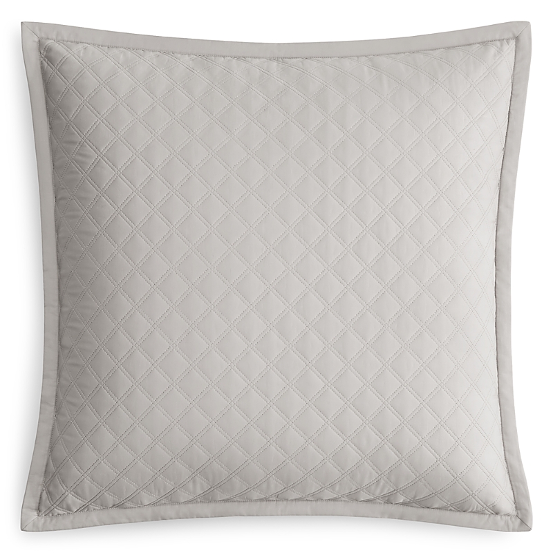 Hudson Park Collection Hudson Park Double Diamond Quilted Euro Sham - Exclusive In Gray