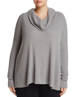 Lucky Brand Plus Crossover-Back Cowl Neck Sweater | Bloomingdale's