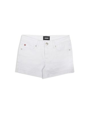 girls white denim shorts