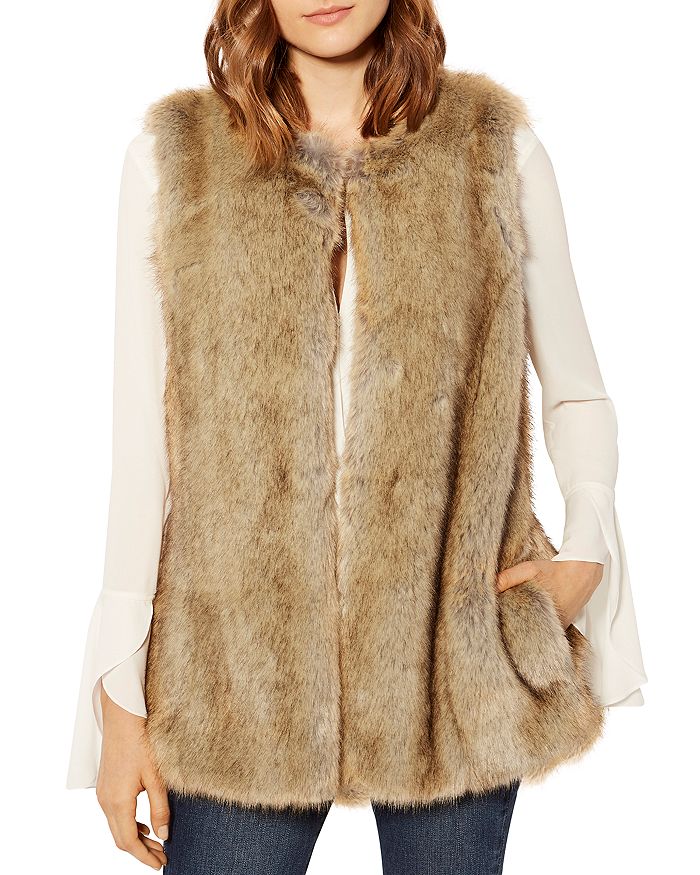 Karen millen discount faux fur gilet