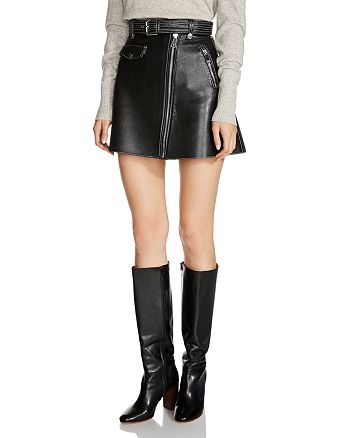 Maje Jouki Leather Mini Skirt | Bloomingdale's