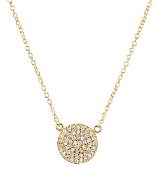 pave circle necklace