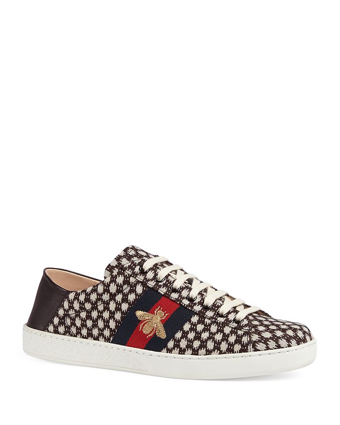 Gucci Men's Jacquard Embroidered Bee Sneakers | Bloomingdale's