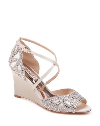 badgley mischka hardy embellished wedge