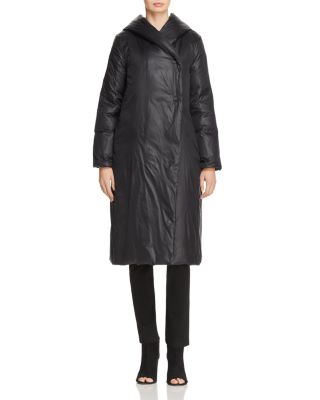 eileen fisher hooded puffer coat