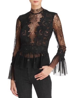 Bardot Francesca Lace & Mesh Top | Bloomingdale's