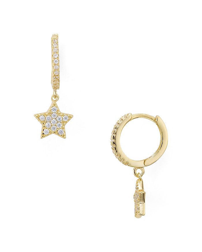 AQUA Sterling Silver Star Hoop Earrings - 100% Exclusive | Bloomingdale's