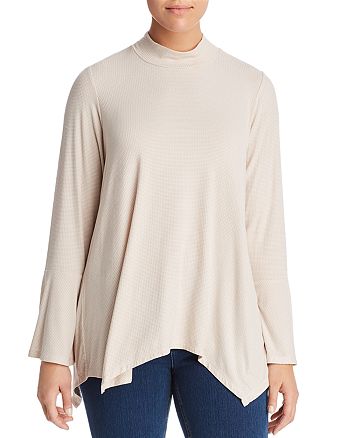 B Collection by Bobeau Curvy Anna Striped Bell-Sleeve Top | Bloomingdale's