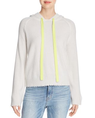 Minnie Rose Distressed Cashmere Hooded 