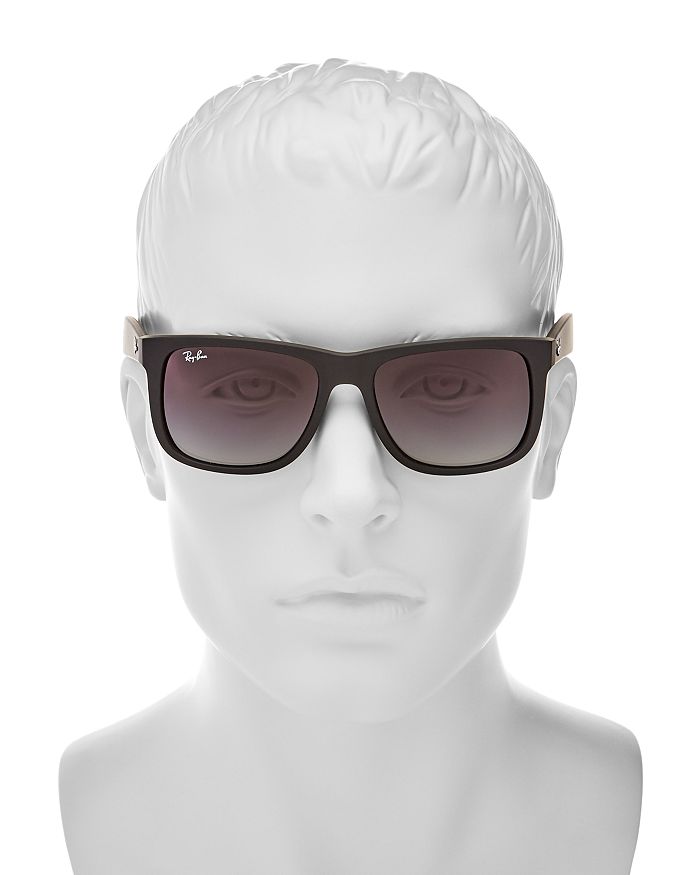 Shop Ray Ban Ray-ban Justin Square Sunglasses, 55mm In Black/gray Gradient