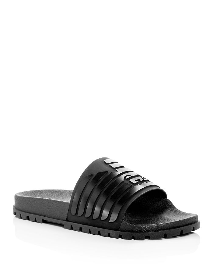 Armani Men's Embossed Logo Slide Sandals | Bloomingdale's