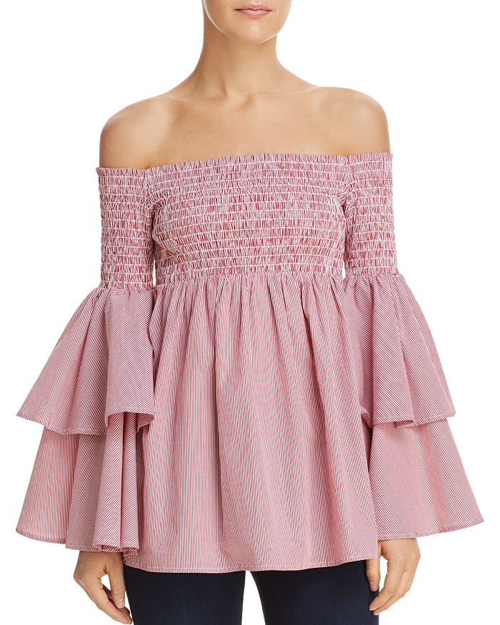 Aqua smocked tiered sleeve top hot sale