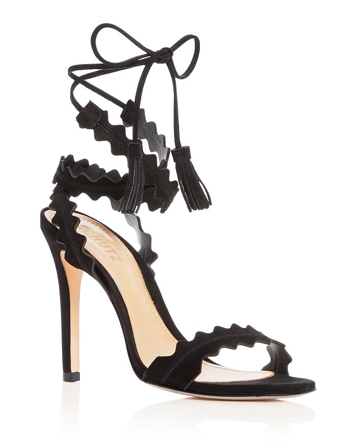 SCHUTZ Women s Lisana Suede Ankle Tie High Heel Sandals