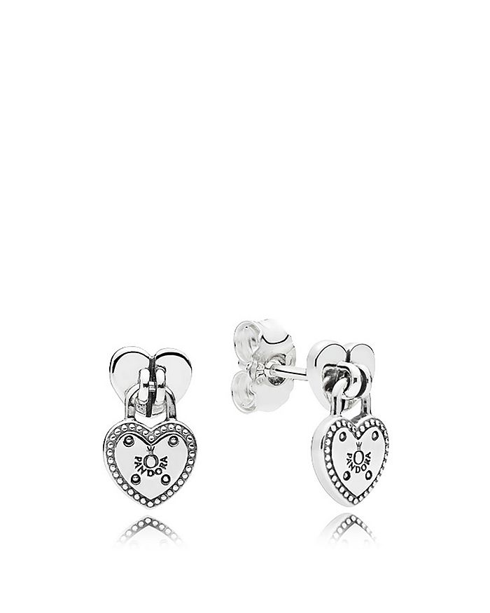 Pandora padlock outlet earrings