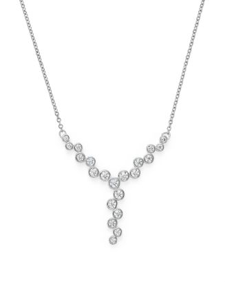 Bloomingdale's Diamond Bezel Y Necklace in 14K White Gold, 0.50 ct. t.w ...